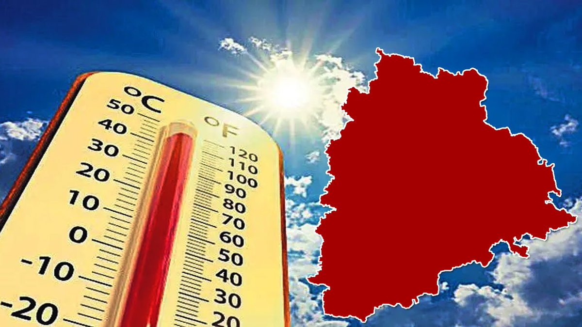 Extremely Severe Heat Wave ‼️ Alert For #Telangana & #Hyderabad next 4Days ⚠️⚠️⚠️ Max. Temperatures going to Cross 𝟒𝟕°+ in Telangana & 𝟒𝟒°+ in Hyderabad Limits 🚨 Stay Alert! Don’t Venture Out During Afternoon Hours & Stay Hydrated💧 Relief from the heatwave on May 6th⛈️