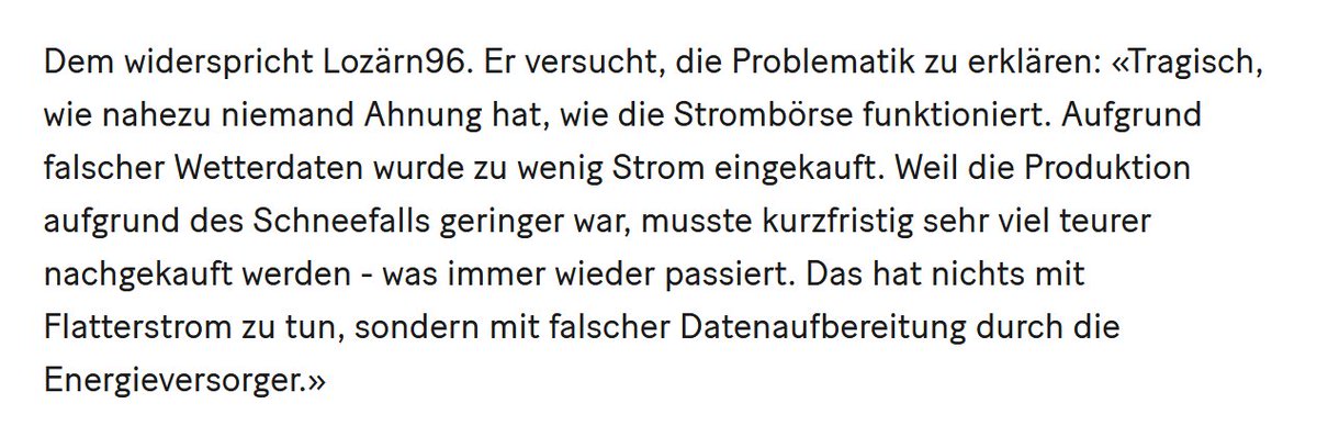 Irrtum, «Lozärn96»! Der Flatterstrom ist genau das Problem, weil die Produktionsmenge nicht oder nur beschränkt gesteuert werden kann. 
Je mehr Wind und PV, desto teurer und aufwändiger wird die Netzstabilisierung.