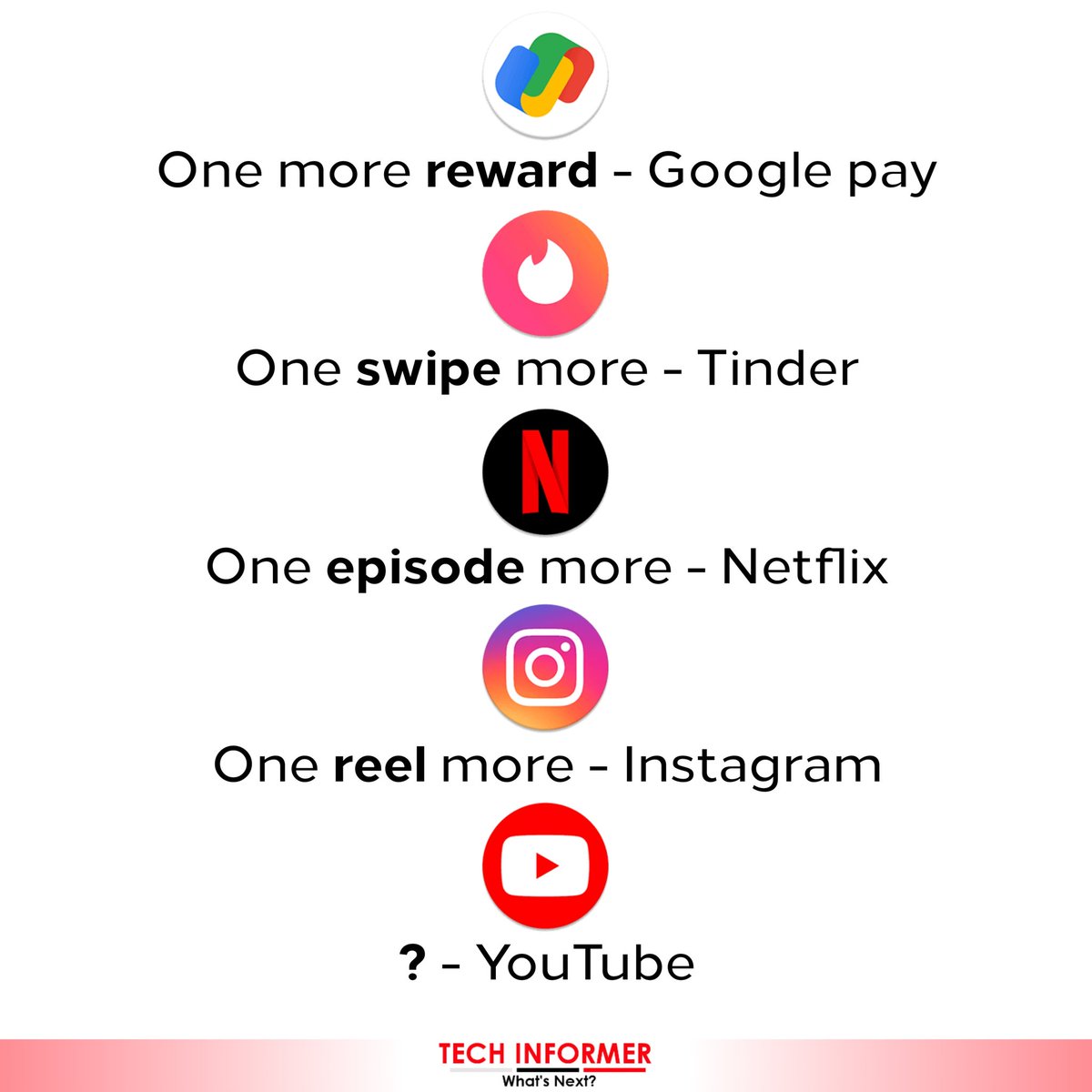 Tell us in the comment section
#Techinformer #YouTube #GooglePay #Netflix #Tinder #Instagram