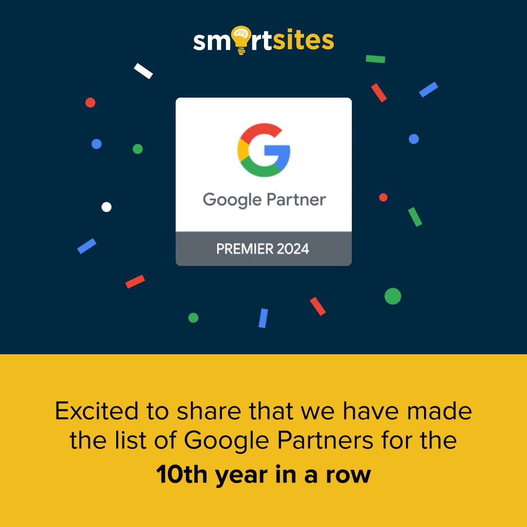 We're thrilled that we've made the Google Partners list for the 10th consecutive year! 🎉 Thank you to our amazing team and clients as we continue to maximize campaign success and drive growth for your business! 💡

#GooglePartners #10yearsstrong #digitalmarketing #adcampaigns