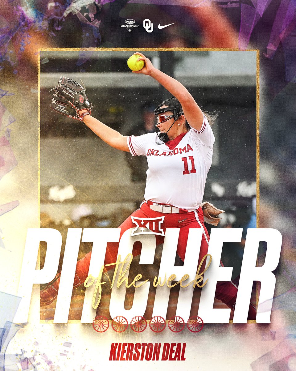 𝐁𝐢𝐠 𝟏𝟐 𝐏𝐢𝐭𝐜𝐡𝐞𝐫 𝐨𝐟 𝐭𝐡𝐞 𝐖𝐞𝐞𝐤

A 0.91 ERA vs. UCF earns @DealKierston her second consecutive pitcher-of-the-week honor!

#ChampionshipMindset