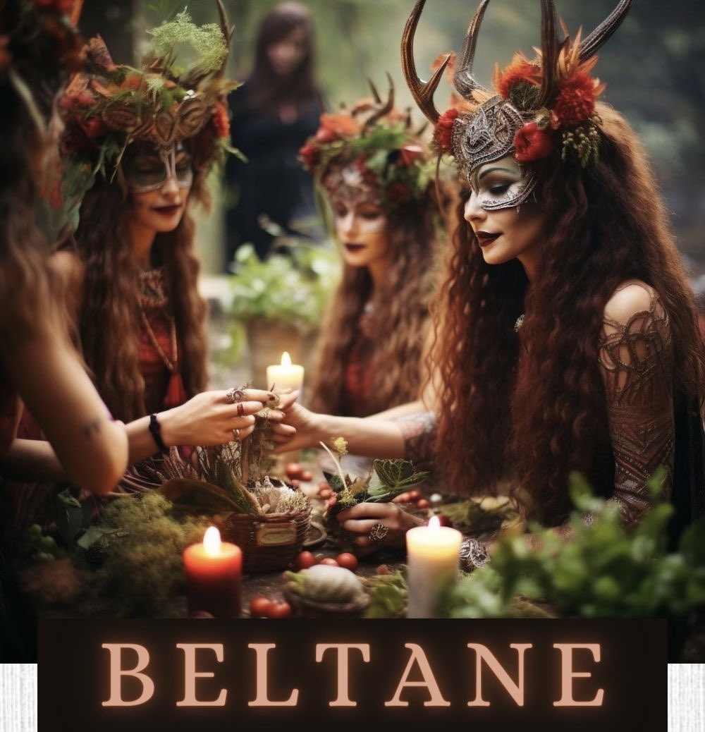Did you know? #Beltane Beltane is the opposite of Samhain on the traditional Celtic based Wheel of the Year,+ like Samhain,the night when the veil between the worlds is quite thin.Some say the faeries return from their winter hideaway this night + the night is filled with magic.