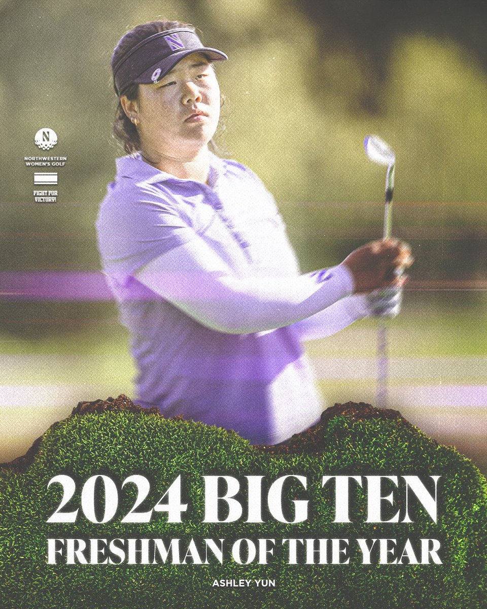 𝐅𝐫𝐞𝐬𝐡𝐦𝐚𝐧 𝐨𝐟 𝐭𝐡𝐞 𝐘𝐞𝐚𝐫 🏆 Ashley Yun is the third consecutive Northwestern golfer to win the award!