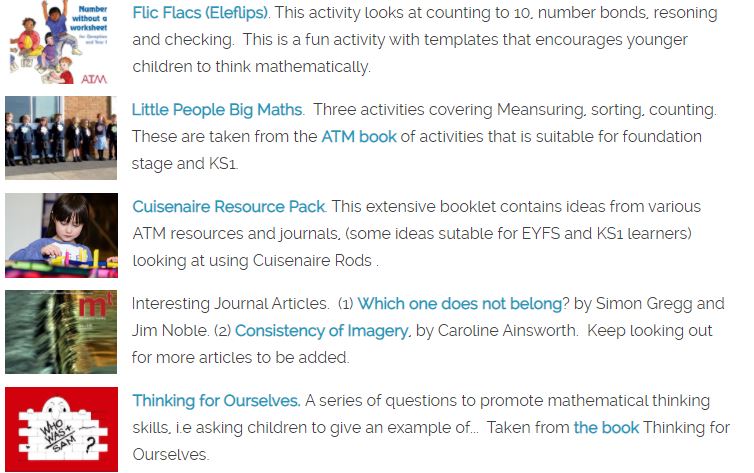 There are plenty of Free resources in both the Member Only and Non-Member Open Resources area of our website. These are written by teachers, for teachers with the learner in mind. atm.org.uk/Maths-Teaching…