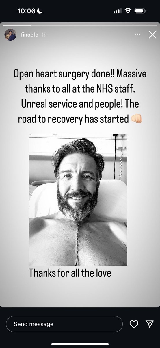 Daniel_Rapaport's tweet photo. Ian Finnis, Tommy Fleetwood’s longtime caddie, announces he’s undergone open-heart surgery. He’s been off the bag for a while dealing with a lingering illness. Hope to see him back soon!! That scar is wild. https://t.co/kuim95USl2