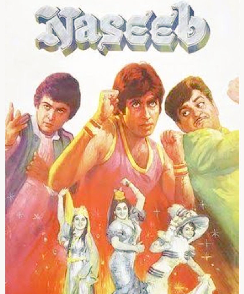 #43YearsOfNaseeb 1stMay81 congrats @SrBachchan sir &frnds All time blockbuster with action comedy @AmitAgrawl @arkomajumdaref @Ashabachchan @EfvijayKumar @GangulySunetra @king_ajaz786 @LilyPittz @manishm1942 @nileshbodawala @rb_Prajapati_EF @NIMITKAPOOR5 @RituRaiSharma5 @aspalod