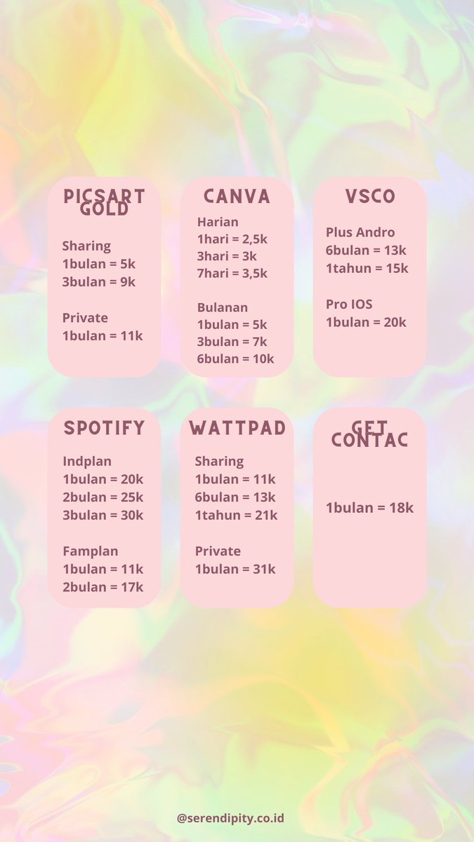 holaaa guysss wearee open yaaa, thrusted yaaa and fast resppp ayo ayoo !!! 🤩👯🤍💟 cek ig kitaa yaa guyss.... instagram.com/serendipity.co…

atau hubungi langsung wa kitaa yhh!!! 
wa : 082328670918

#zonauang️ #zonajajan #apppremium #netflix