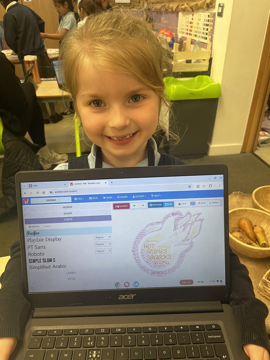 MillbankPrimary's tweet photo. Thinking of words associated with fire and putting them into a ‘word cloud’ on the Chromebooks. https://t.co/l3pAqYg2FZ