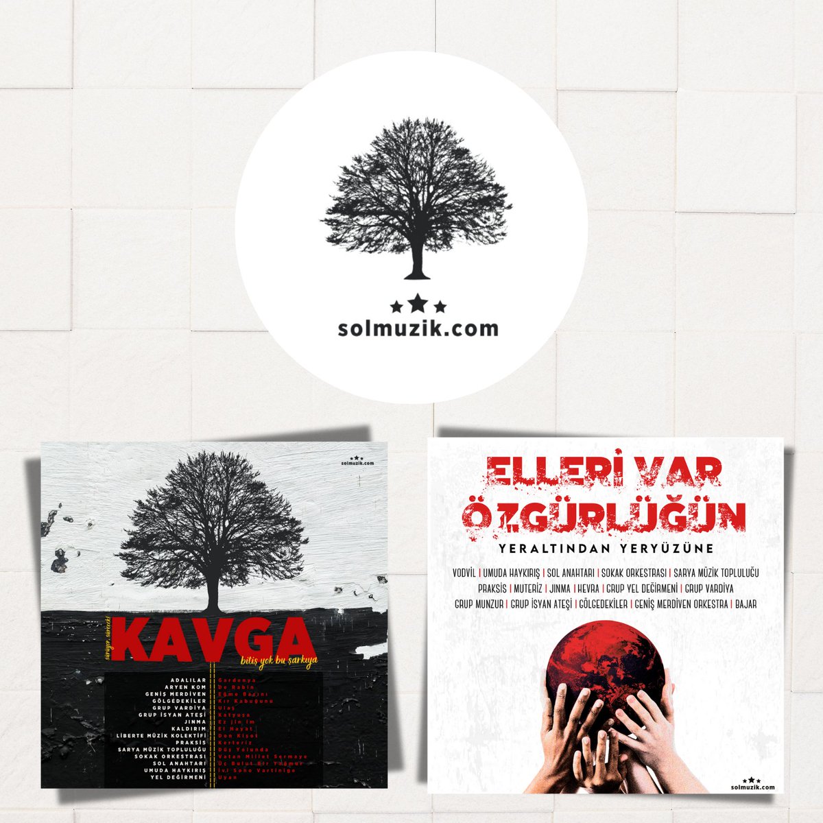 Devrimci Müzik Grupları’nın ortaklaşma zeminini üretmek için yola çıktık. İsmimiz: ''solmuzik''. İlk albüm: ‘’Kavga’’ydı; şimdi de ‘’Elleri Var Özgürlüğün’’ albümü yayında. Toplamda 30 yeni devrim şarkısı ürettik. Nice ortak çalışmalara! 

Çok yaşa devrim, çok yaşa kolektivizm!