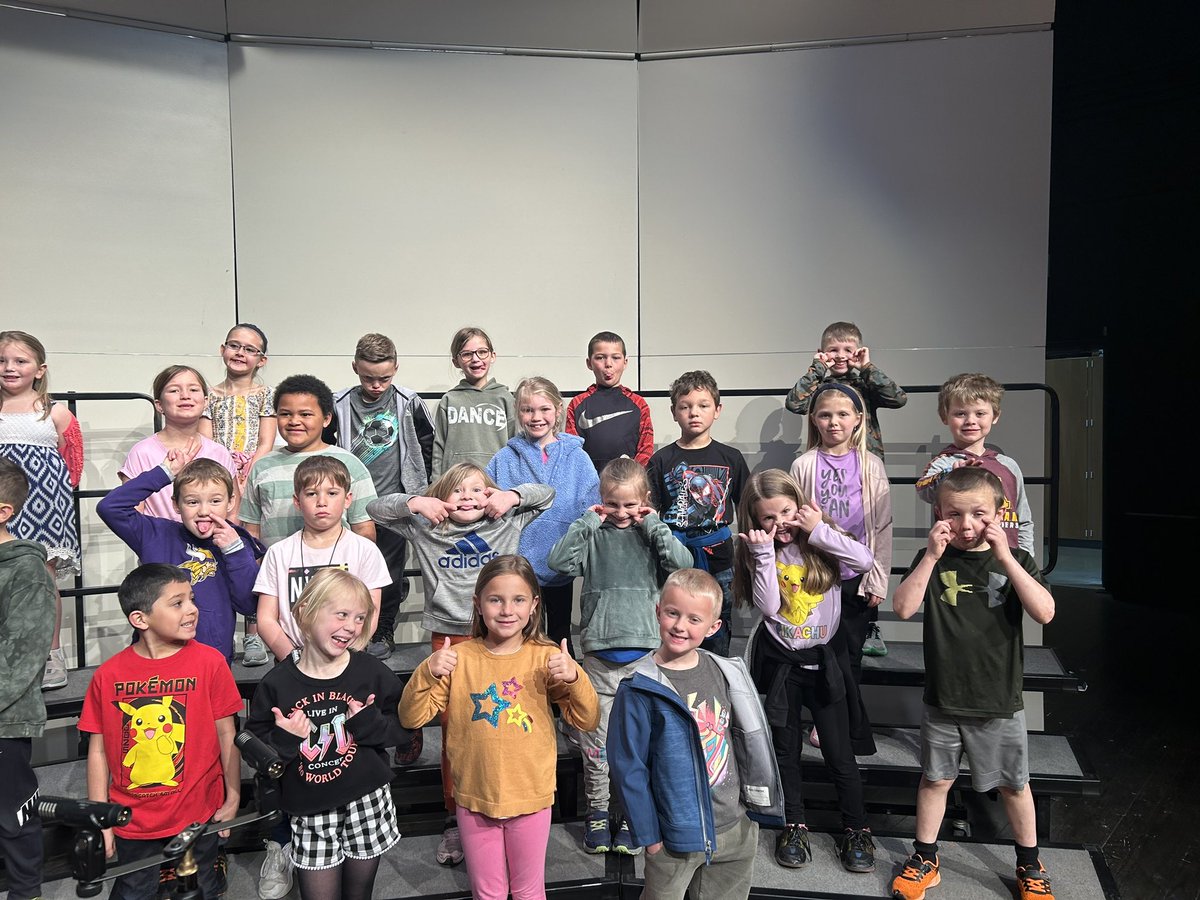 I am so proud of these kiddos! Don’t let their silly faces fool you - they absolutely rocked their program rehearsal.🎶 I am so excited to watch them perform tonight!🤍🎵🎤 #WeloveMs.Budin #SoExcited