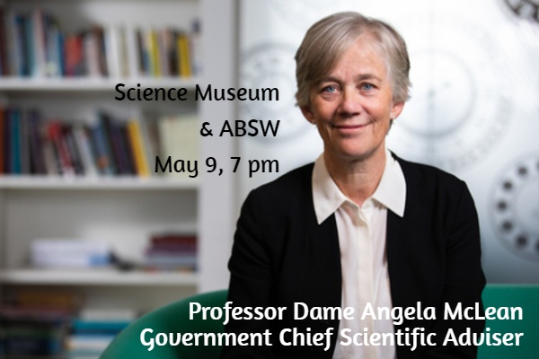 Last call for ABSW #events! Register until May 3 👉 Special event with Professor Dame Angela McLean, Government Chief Scientific Adviser 📆 May 9, 7-8 pm, Science Museum, London @SCM_Events 💷 Members only. Free 🔗 zurl.co/ByrG