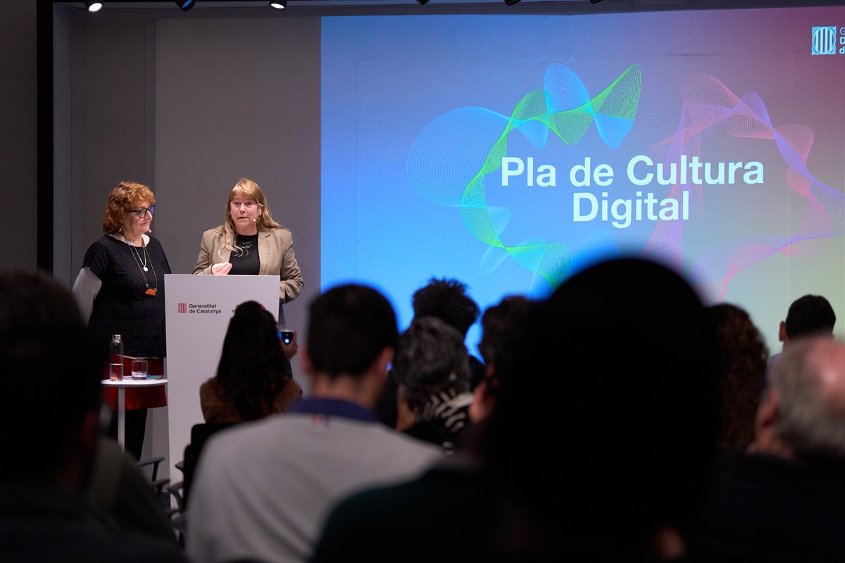 🤖Aquesta tarda @natalia_garriga i @marisolbcn han presentat al sector de la creativitat digital el Pla de Cultura Digital 2026 amb l’objectiu d’enfortir l’ecosistema i situar-lo entre les prioritats de les polítiques culturals.