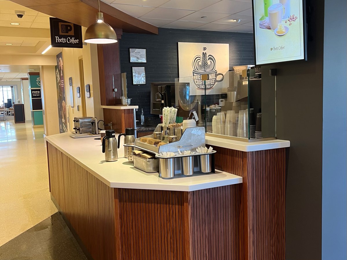 PSA: Your favorite caffeination destination is back! ☕ 

Peet's Coffee in Memorial Union has officially reopened after months of construction, now with doubled capacity so we can serve you better and more efficiently. 

Snag your afternoon pick-me-up: bit.ly/4aRAzZI.