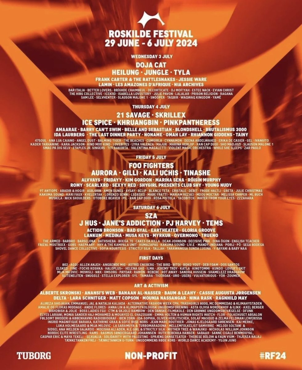 Roskilde July 5th 🫶
tickets: roskilde-festival.dk/en/years/2024/…
