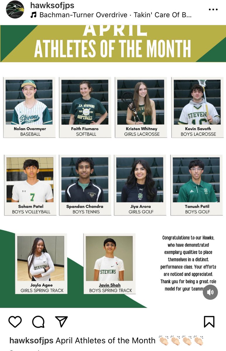 @JPS_Athletics Athletes of the Month for April 👏🏻👏🏻👏🏻👏🏻
