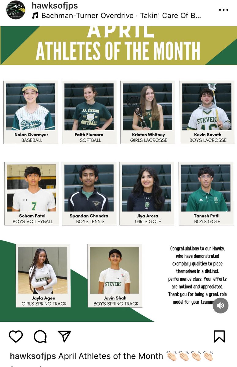 <a href="/JPS_Athletics/">JPS ATHLETICS</a> Athletes of the Month for April 👏🏻👏🏻👏🏻👏🏻