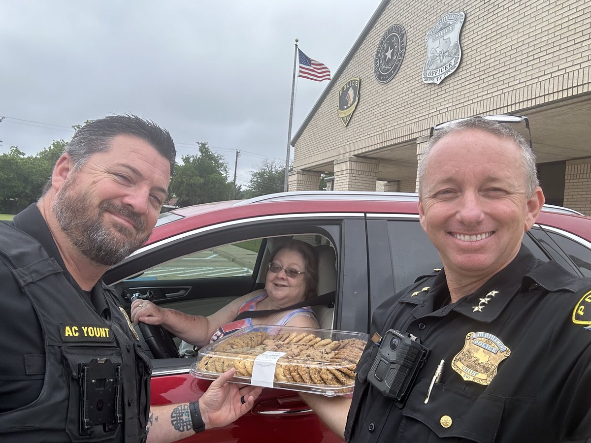 When you work in our town, people just show up and spread some love to our team members. Thank you Dawn Kite Corey for dropping off a cookie platter for our people!!