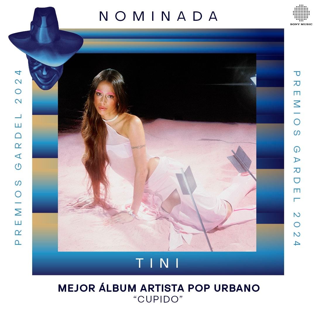 'Cupido' de TINI es nominado a Álbum Artista Pop Urbano en los Premios Gardel.