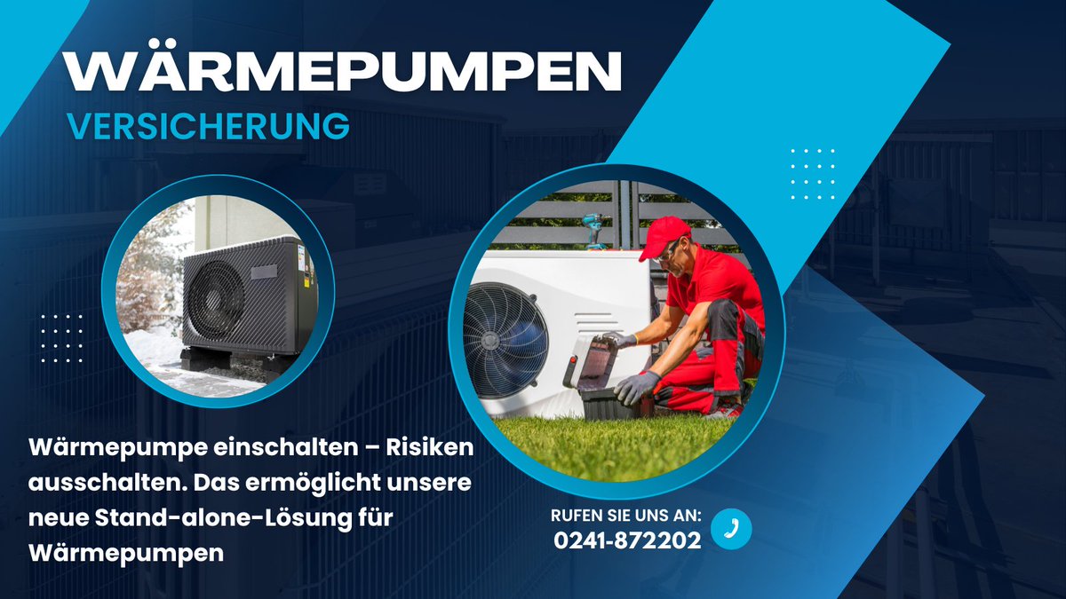 Ihre Wärmepumpe: Gut versichert, gegen alle Eventualitäten!

Schützen Sie Ihre Investition mit einer #Wärmepumpenversicherung!

Wärmepumpen sind effiziente und #umweltfreundliche #Heizsysteme, die jedoch auch eine hohe Investition darstellen. Mit einer Wärmepumpenversicherung