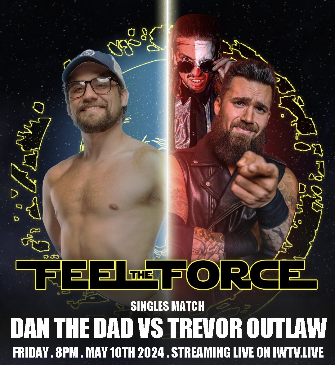 🚨MATCH ANNOUNCEMENT!🚨 Singles Match: Dan the Dad vs Trevor Outlaw w/FTC Feel the Force #FreelanceForce Fri 5/10/24 Logan Square Auditorium 2539 N Kedzie Blvd Chicago, IL 60647 Doors: 7pm Bell: 8pm Streaming live on iwtv.live!