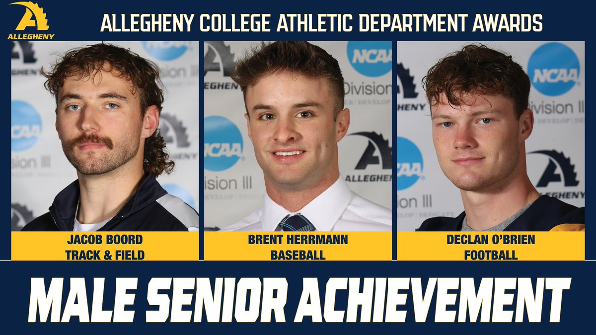 The Finalists for the 2024 Male Senior Achievement Award are: 

Jacob Boord (Track &amp; Field)
Brent Herrmann (Baseball)
Declan O'Brien (Football)