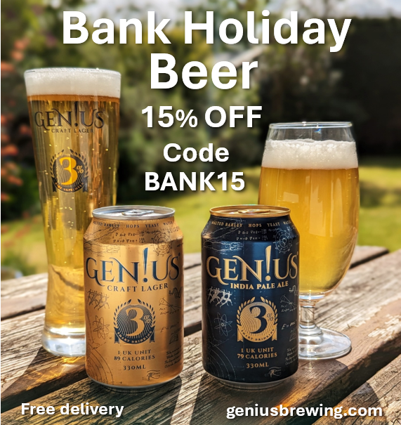 Got the perfect Bank Holiday beer? Get 15% OFF Gen!us light craft beers with code BANK15. Free delivery. Order now! geniusbrewing.com 

#BankHolidayWeekend #BankHoliday #bbq #beer