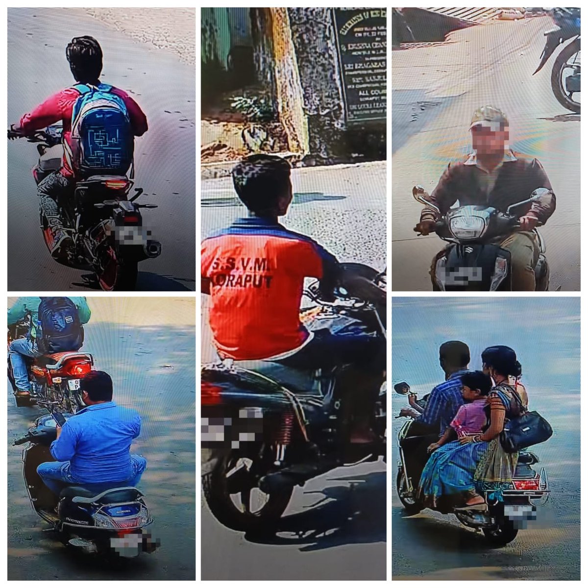 Koraput Police (@spkoraput) on Twitter photo Follow the traffic rules, save your life # 146 vehicles have been fined in Rs.1,54,000/- for triple riding on M/C, with out helmet & using mobile while driving in last 24 hrs by using #CCTV installed in #Koraput_Town.
#Observe Traffic Rules.
<a href="/STAOdisha/">State Transport Authority, Odisha</a>
<a href="/DGPOdisha/">DGP, Odisha</a>
<a href="/digswrkoraput/">DIGP, SWR Koraput, Odisha</a> Follow the traffic rules, save your life # 146 vehicles have been fined in Rs.1,54,000/- for triple riding on M/C, with out helmet & using mobile while driving in last 24 hrs by using #CCTV installed in #Koraput_Town.
#Observe Traffic Rules.
<a href="/STAOdisha/">State Transport Authority, Odisha</a>
<a href="/DGPOdisha/">DGP, Odisha</a>
<a href="/digswrkoraput/">DIGP, SWR Koraput, Odisha</a>