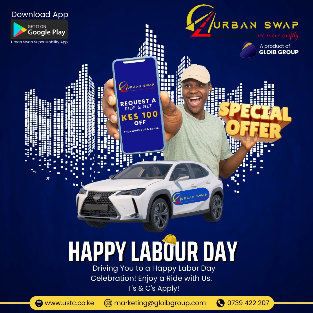 Urban_Swap's tweet photo. #LabourDaySpecial Happy Labor Day! Enjoy Kes 100 off trips over Kes 300. Offer ends today. Exclusive Offer Valid Only for Today. Download App Now, Register Using this Code: ZMUUF to enjoy the discount!!
App Link : https://t.co/930o6VOzjT
#urbanswap #LabourDayCelebration #Kibe https://t.co/iwbKRsJyrD