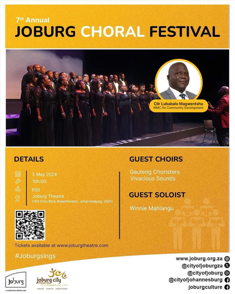 #JoburgChoralFestival #LocalTalent #GetYourTickets #ArtsAliveReinagined