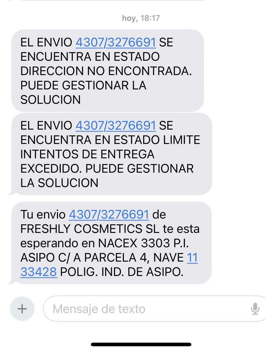 BeaHgA's tweet photo. @NACEXclientes en serio sin una llamada perdida me dejáis el paquete para recoger en el culo del mundo ??? https://t.co/A9hg9lPGrh