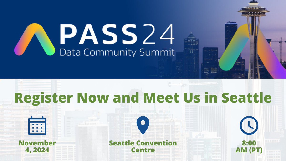 Deepen your #DataAnalytics, architecture, #DatabaseManagement, & development expertise at #PASSDataCommunitySummit 2024. Datavail, a silver sponsor, will be there to support you on your journey. Register now: bit.ly/3xYqf3L

#aws #microsoft #microsoftpartner #awspartner