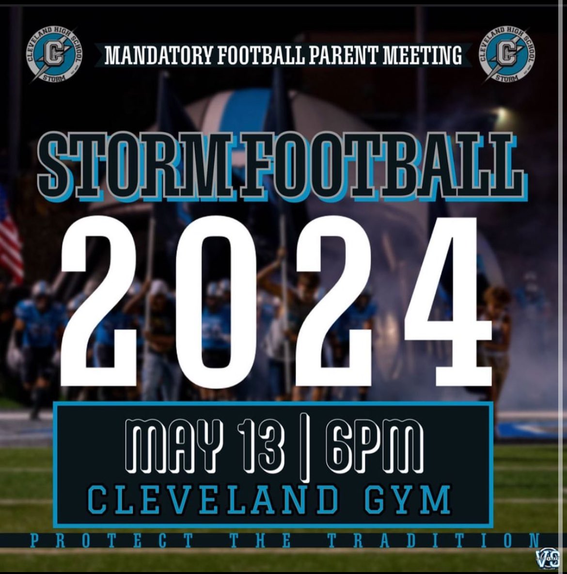 Please visit clevelandhsfootball.com to register and gather any Season Sign-Up information!
