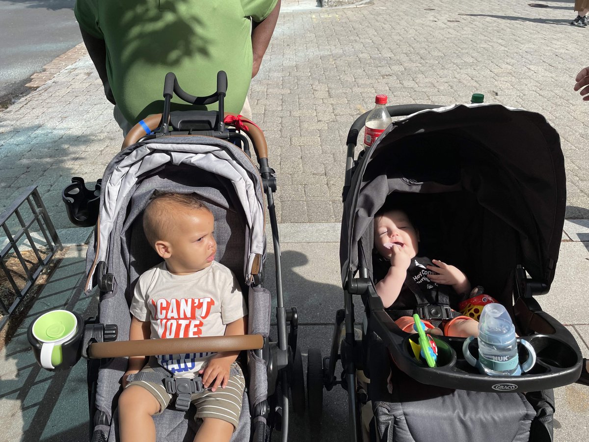 What's better than one baby named Callum from NC pushing for change? TWO babies named Callum from NC rolling up to Congress for #StrollingThunder! 👶#CallumsForChange #ThinkBabies #ThinkBabiesNC @Zerotothree