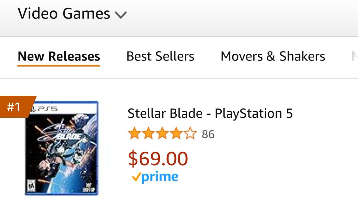 Stellar Blade is still number #1 physical on Amazon. Probably a combination of gamers of course being excited, but also getting the non patched version without some of the slight outfit changes. I personally love the game, hopefully I can have a review out later this week.