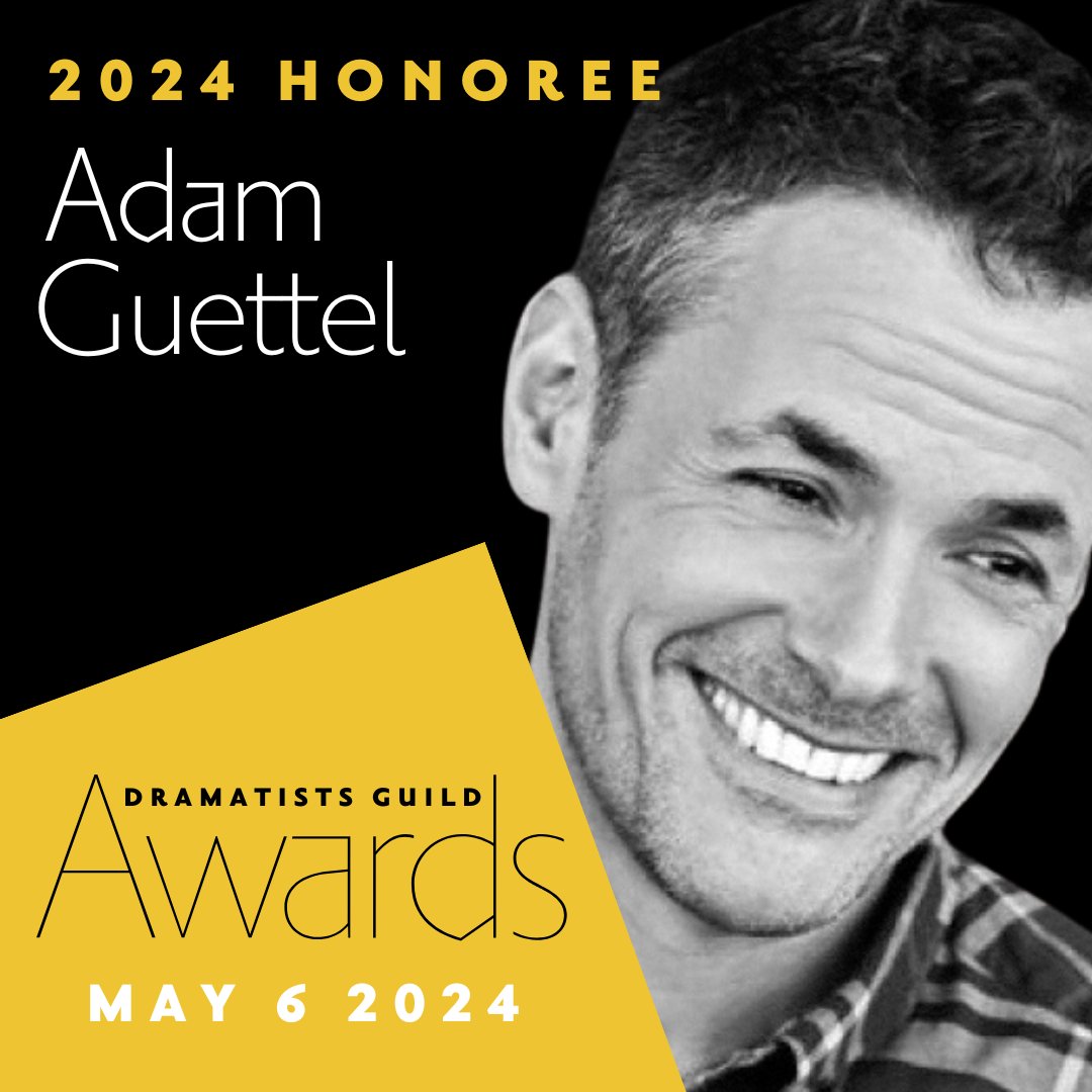 Congratulations to Adam Guettel, who has just been nominated for a @TheTonyAwards for Best Score for his work on 'Days of Wine and Roses'! Join us at the Dramatists Guild Awards Night 2024 on May 6, presented by Final Draft, where we will also honor him with the Frederick Loewe…