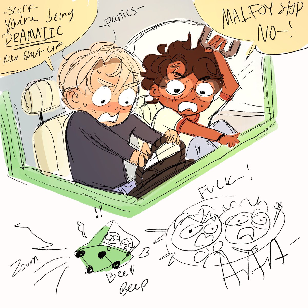 Draco being a horrible driver