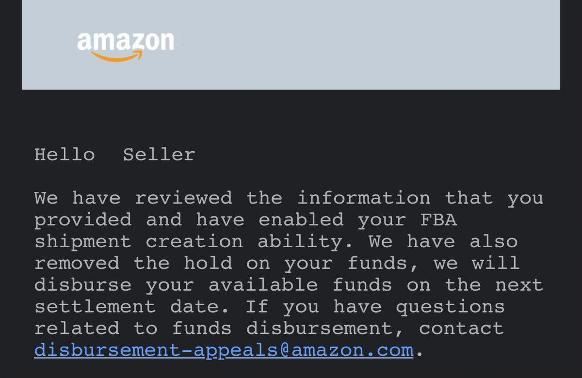 One of the best email’s you can get from Amazon. 

Beat the section 3! 

Feels great to be back!