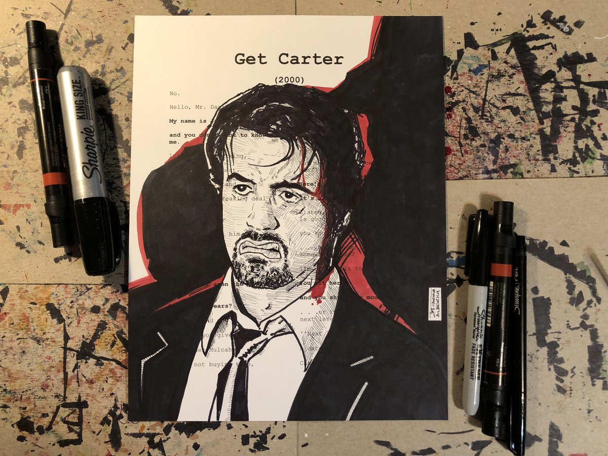 I’ve begun working through my #BookPageSketch pre-show commissions list for #HeroesCon 2024 (@heroesonline)! First up: SYLVESTER STALLONE on a script page for “Get Carter!” Get on my list now at just $20 with pick up at the show!