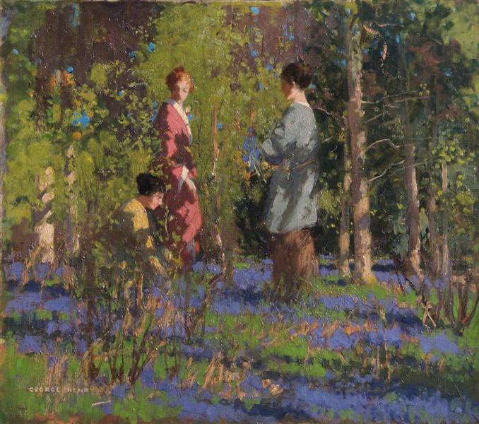 Picking Bluebells - George Henry