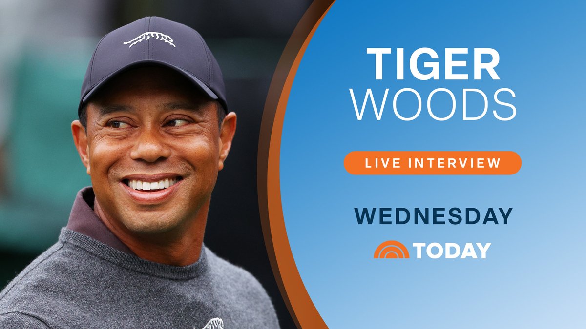 Don't miss Tiger Woods' live interview Wednesday morning on the @TODAYShow on NBC and @peacock 🐅
