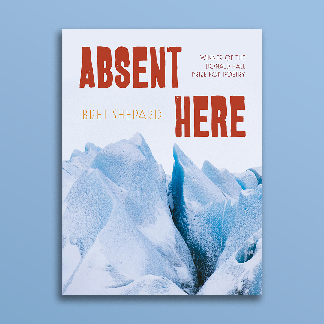 We're here on the final day of National Poetry Month with another cover reveal! Here's the cover for Bret Shepard’s ABSENT HERE, winner of the @awpwriter Donald Hall Prize for Poetry. Cover design by Melissa Dias-Mandoly. Pub date is 10/18/24.