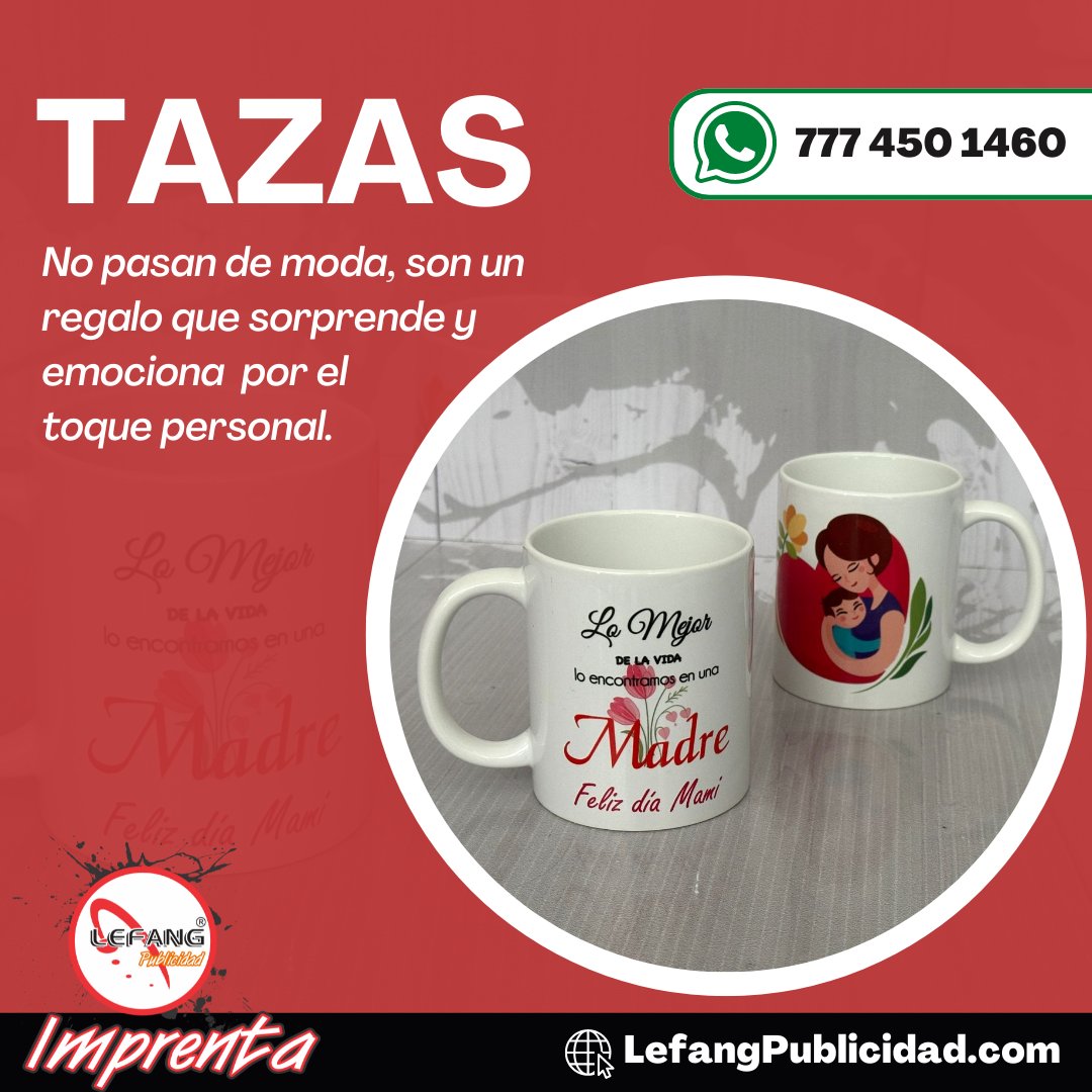 ¿Ya sabes que regalarle a tu mamá esté 10 de Mayo? #LefangPublicidad #ImprentaCuernavaca #Cuernavaca #regalospersonalizados #10Mayo