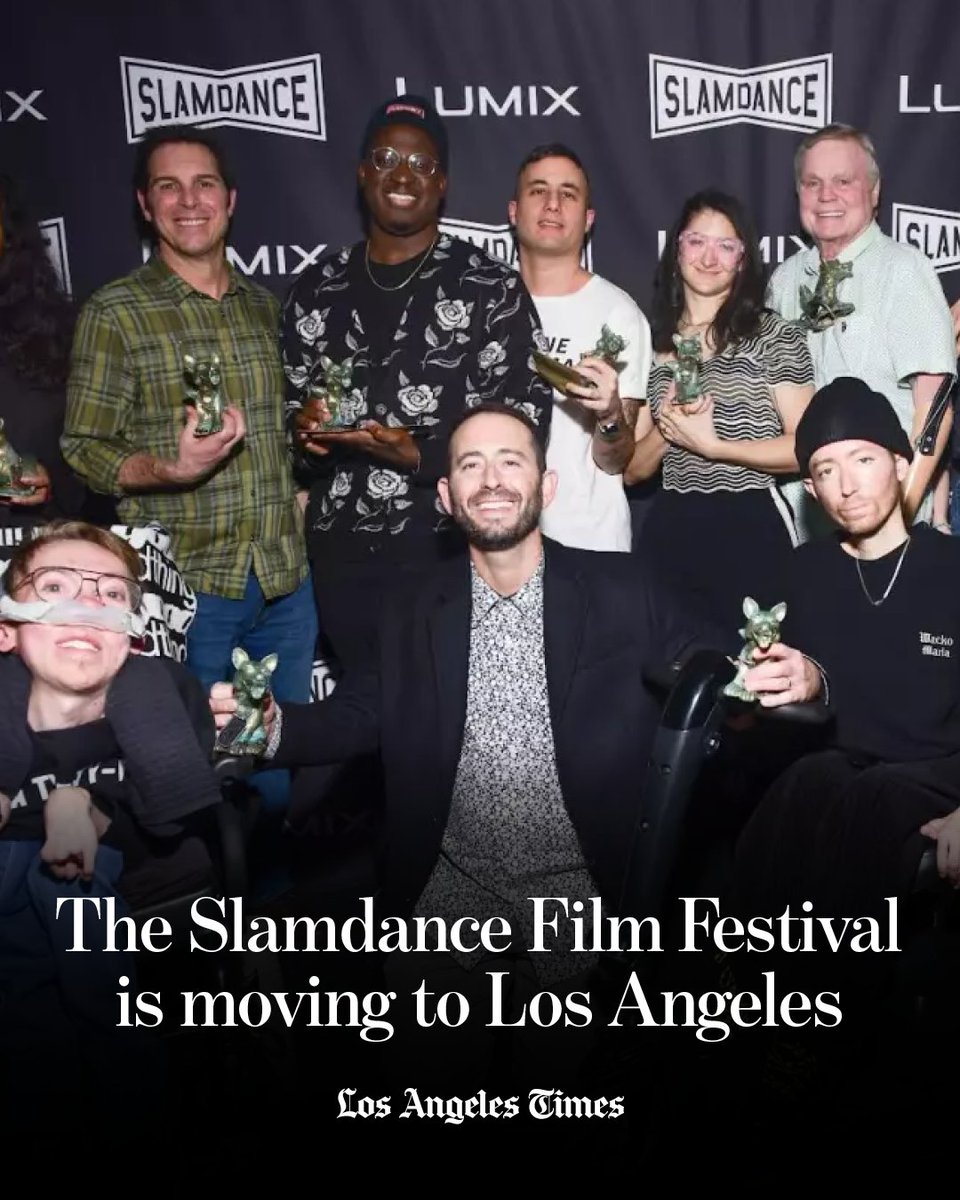 The @Slamdance Film Festival will permanently move to L.A. beginning in 2025. The next edition of the festival will run Feb. 20-26, and be based at the Landmark Theatres Sunset and the DGA Theater Complex: latimes.com/entertainment-……

@IndieFocus #Slamdance
