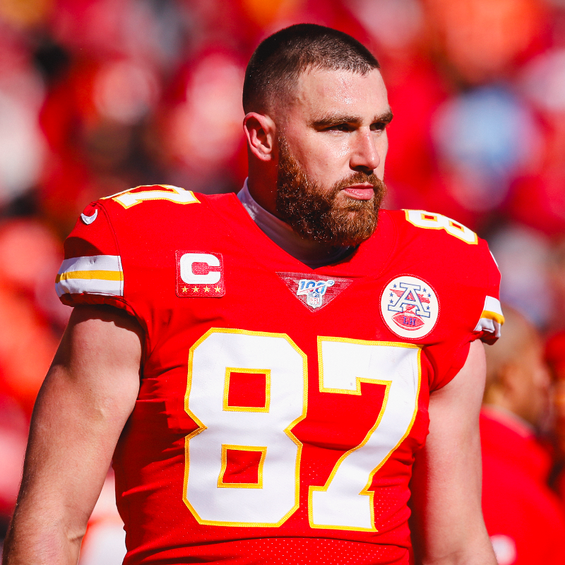 Chiefs's tweet photo. Everyone's favorite tight end over the years ⏭️