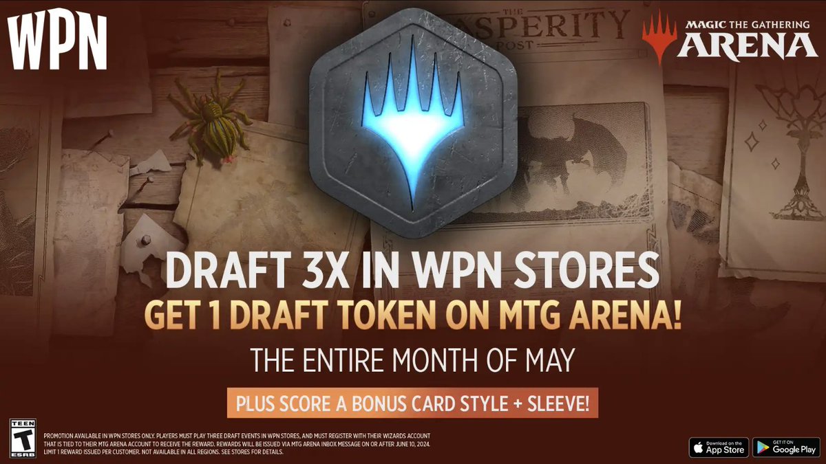 Calling all draft players! If you join a draft at your local game store, you'll get to take home some digital loot too. 👀 Event details here: spr.ly/6014jGQw0