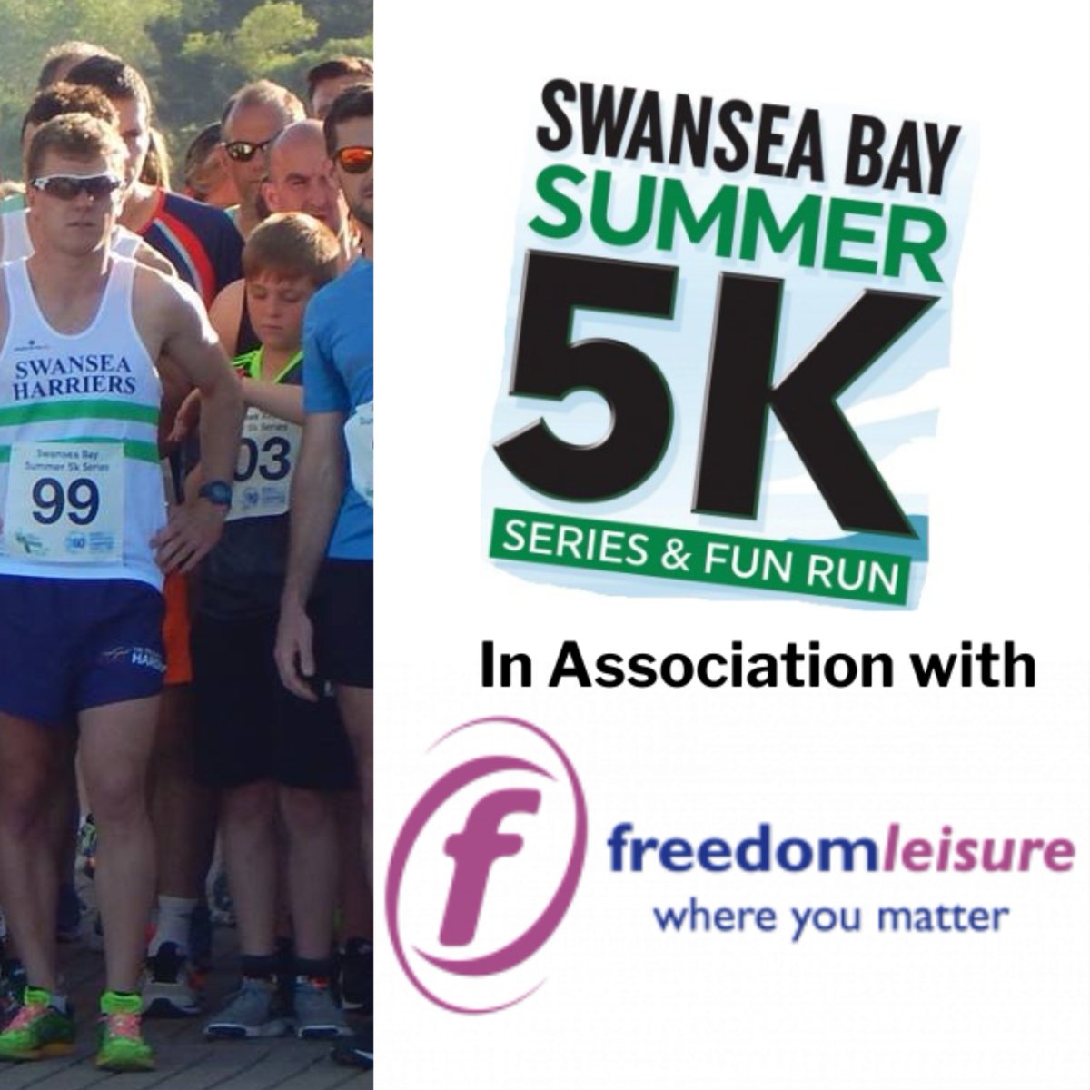 Get your running shoes ready because the Swansea Bay Summer 5k Series and Fun Run, in association with Freedom Leisure, is back for its 6th year! 🎉 Join in for a thrilling event that brings together club runners and fun runners alike from Swansea and beyond! #SwanseaBay5kSeries