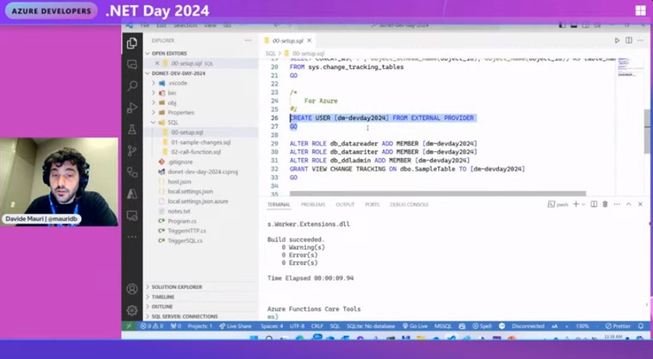 fboucheros's tweet image. So many great sessions at #DotNetDevs 🎉 aka.ms/azuredeveloper…
chat is open for questions! #DotNetDevs