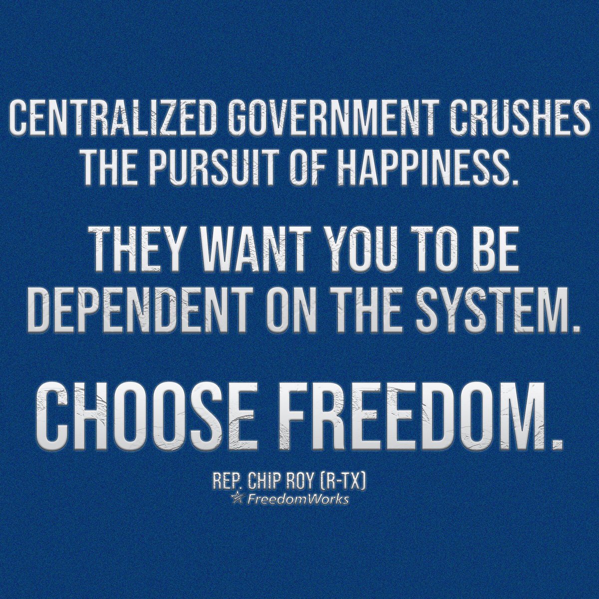 👀 Choose Freedom. It WORKS. @RepChipRoy #ampFW