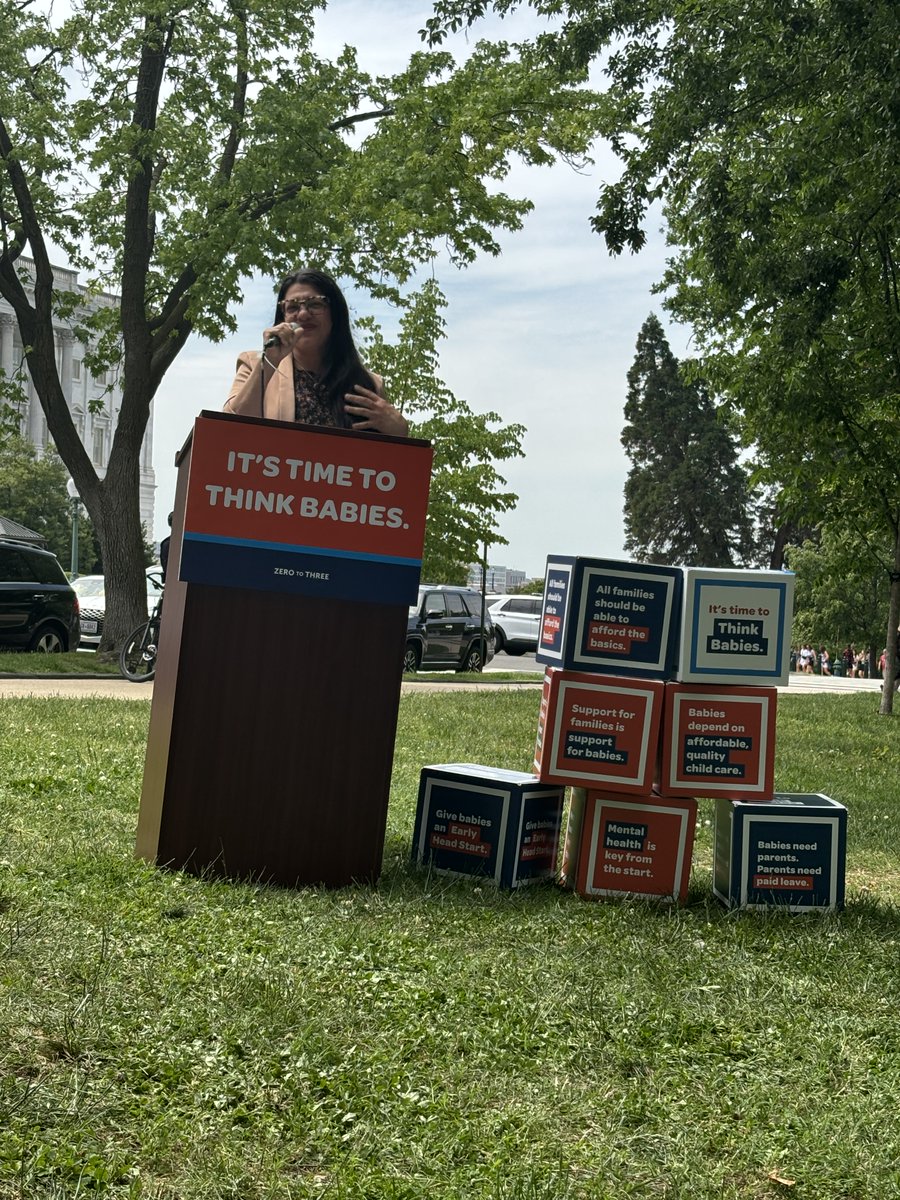 'Every child should be able to thrive.' Thank you, @RepRashida, for joining us during #StrollingThunder and telling our family advocates that their voice matters! #ThinkBabies