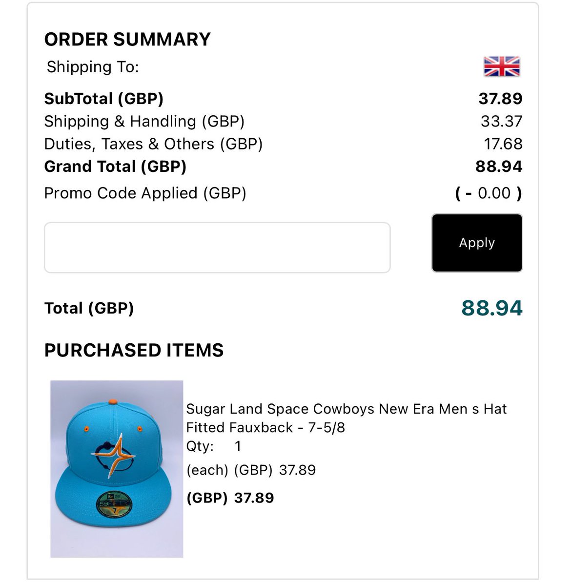 There literally HAS to be a way to get this cap for less than that (shipping costs…) surely?! The price itself isn’t insane but I can’t justify shelling out ~£90 - over double the item cost(!) - for it. Does anyone know any cheaper international shipping methods than this?